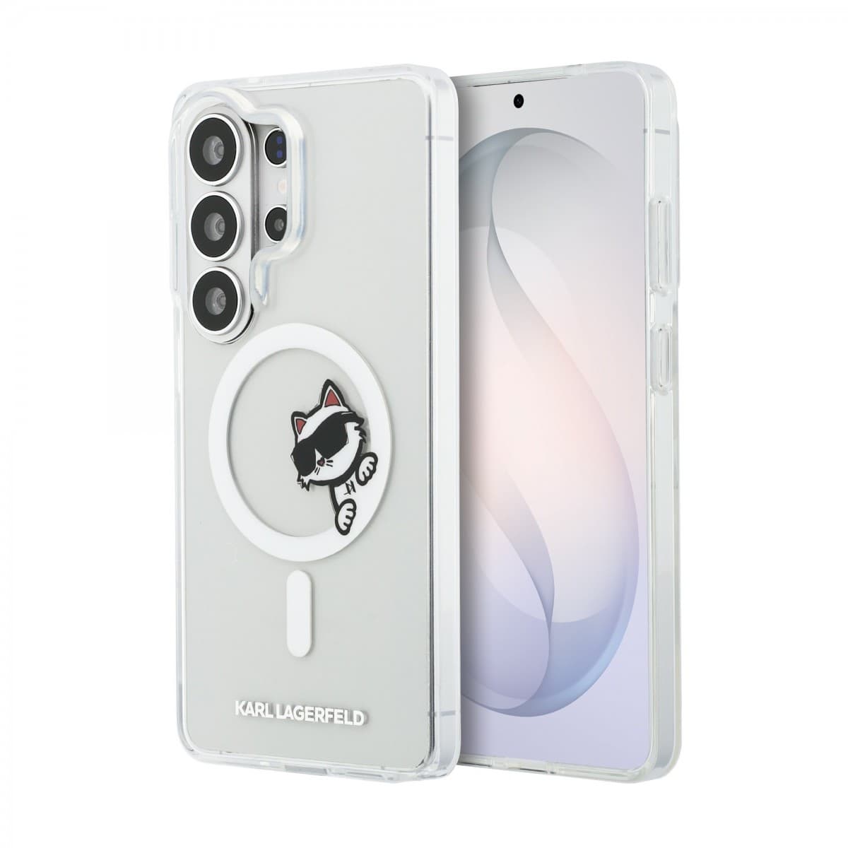 Zadní kryt Karl Lagerfeld IML Choupette Peekaboo Logo Magnetic pro Samsung Galaxy S26 Ultra průhledný - náhled 1