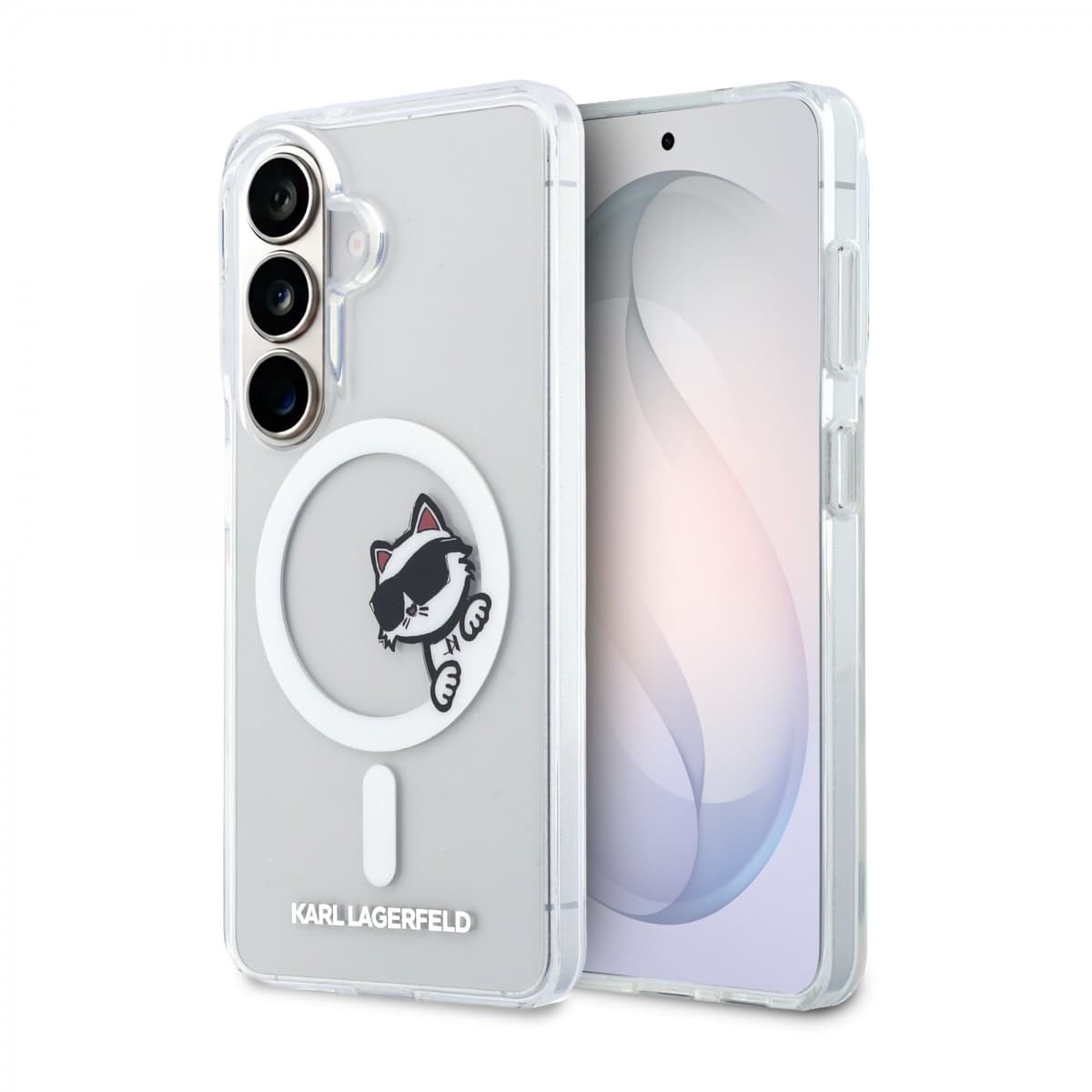 Zadní kryt Karl Lagerfeld IML Choupette Peekaboo Logo Magnetic pro Samsung Galaxy S26 průhledný - náhled 1