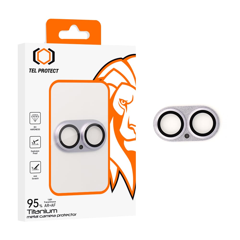 Tvrzené sklo Tel Protect 95% AR+AF Full Metal Camera Protector na fotoaparát pro iPhone 17 purple - náhled 1