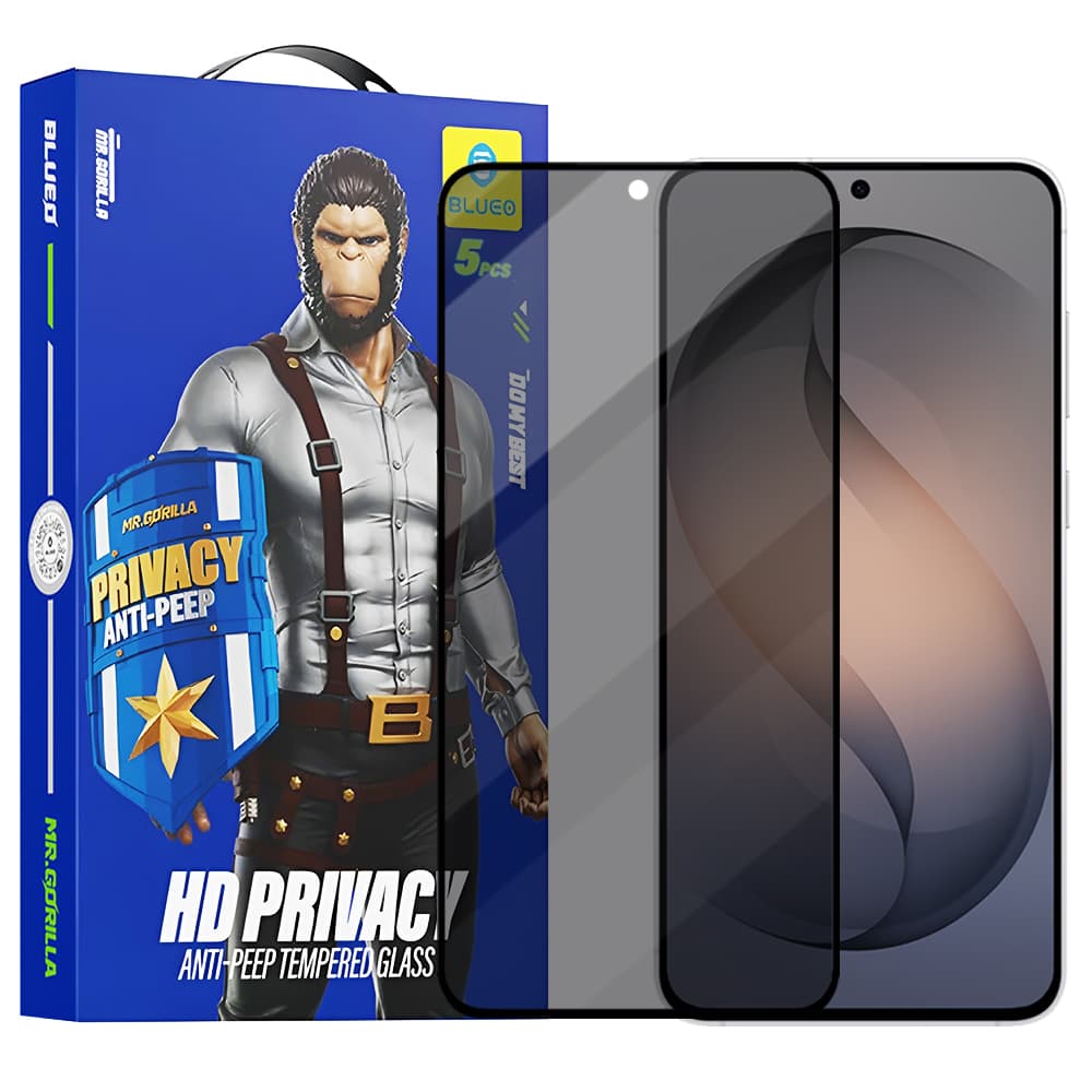 Blueo - Anti-Peep Privacy Glass (5 pack) - Samsung Galaxy S26 - Černá - náhled 1