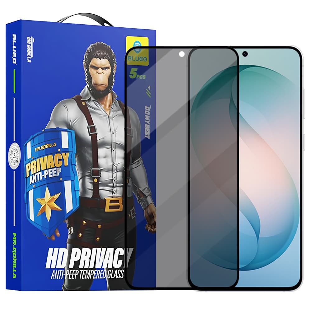 Blueo - Anti-Peep Privacy Glass (5 pack) - Samsung Galaxy S26 Plus - Černá - náhled 1