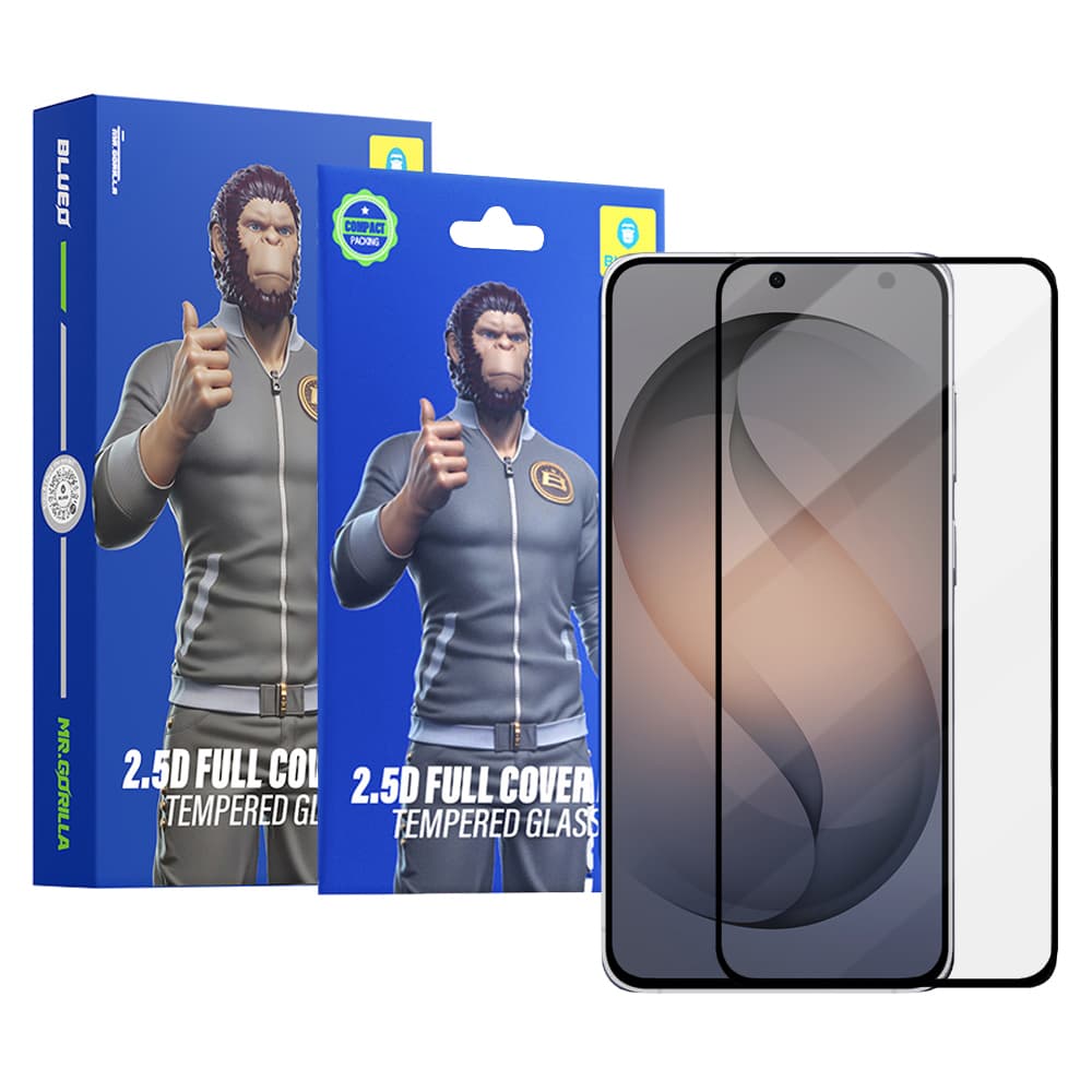 Blueo - 2.5D Silk Full Cover HD Glass (5 pack) - Samsung Galaxy S26 - Černá - náhled 1