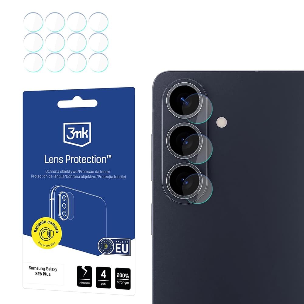 3mk - Ochrana objektivu (4 pack) - Samsung Galaxy S26 Plus - Průhledná - náhled 1