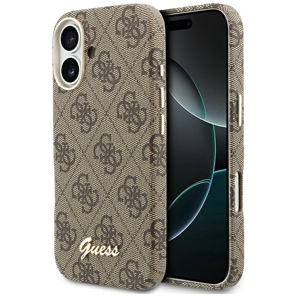 Guess - Kryt 4G Script MagSafe (GUHMP17S5P4FWMSW) - iPhone 17 - Hnědá - náhled 1