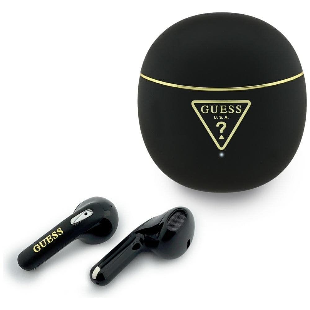 Guess - Bezdrátová sluchátka do uší Script Print (GUTWSA15HETK) - Do uší, Bluetooth, TWS, Malý kulatý design - Černá - náhled 1