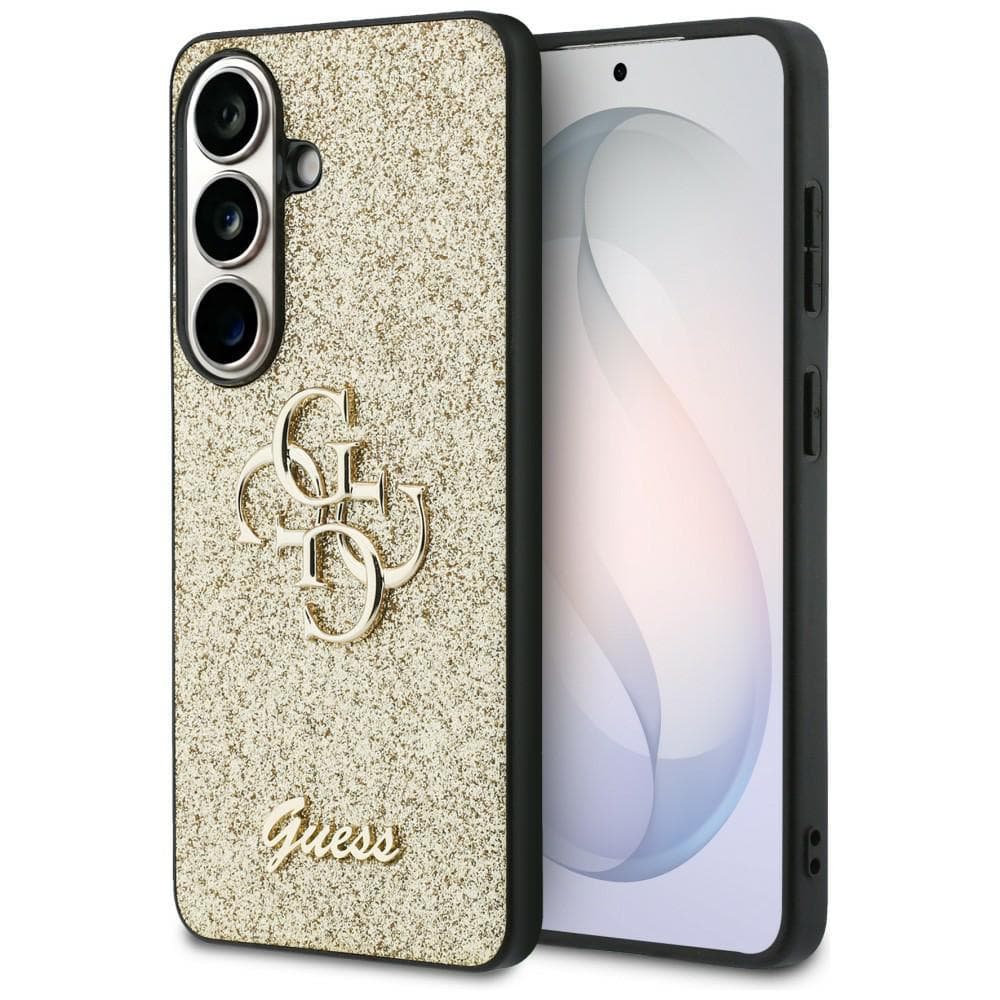 Guess - Pevný kryt Fixed Glitter Big 4G Metal Logo (GUHCS26SHG4SGD) - Samsung Galaxy S26 - Zlatá - náhled 1
