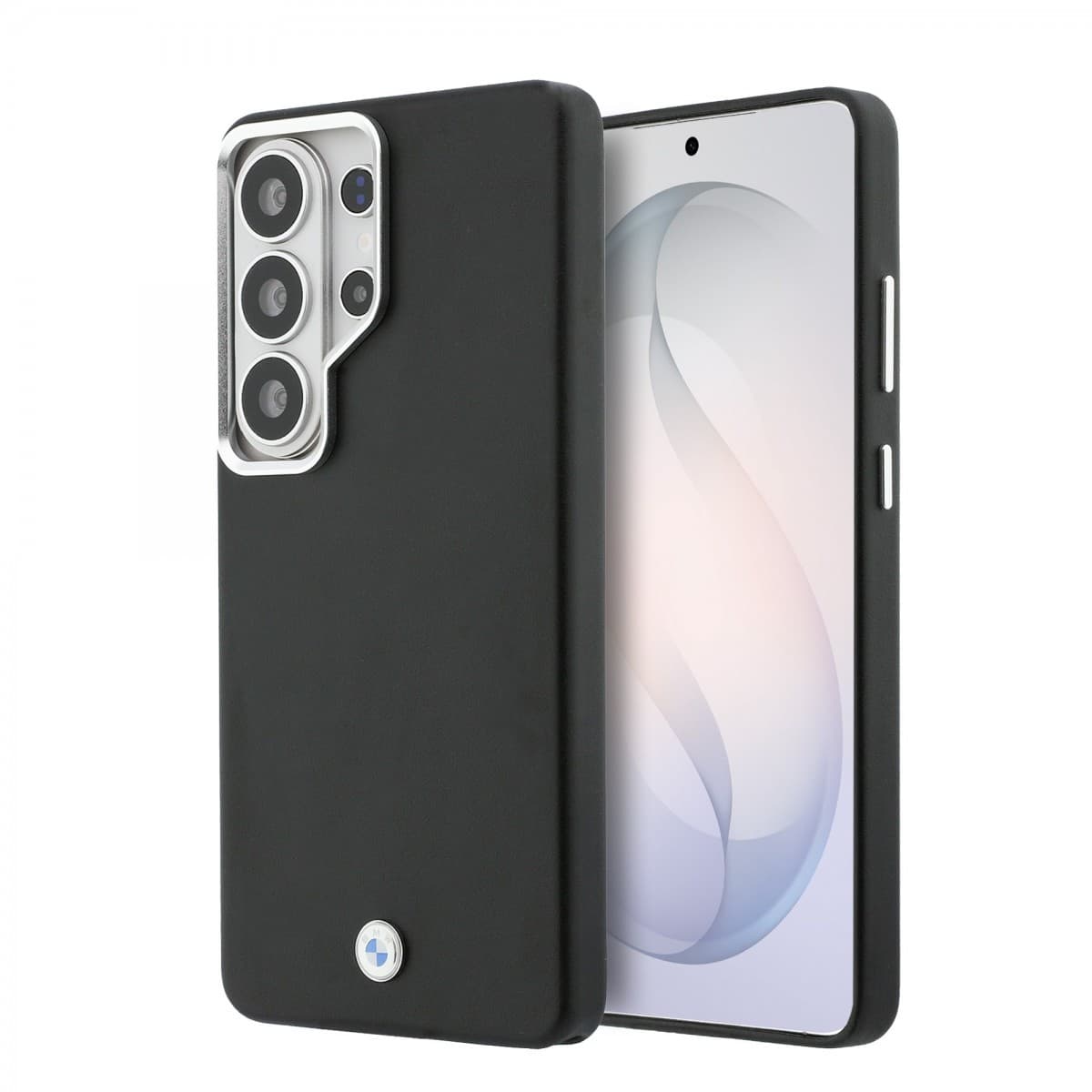 Zadní kryt BMW Signature PU Leather Metal Logo Magnetic pro Samsung Galaxy S26 Ultra černý - náhled 1