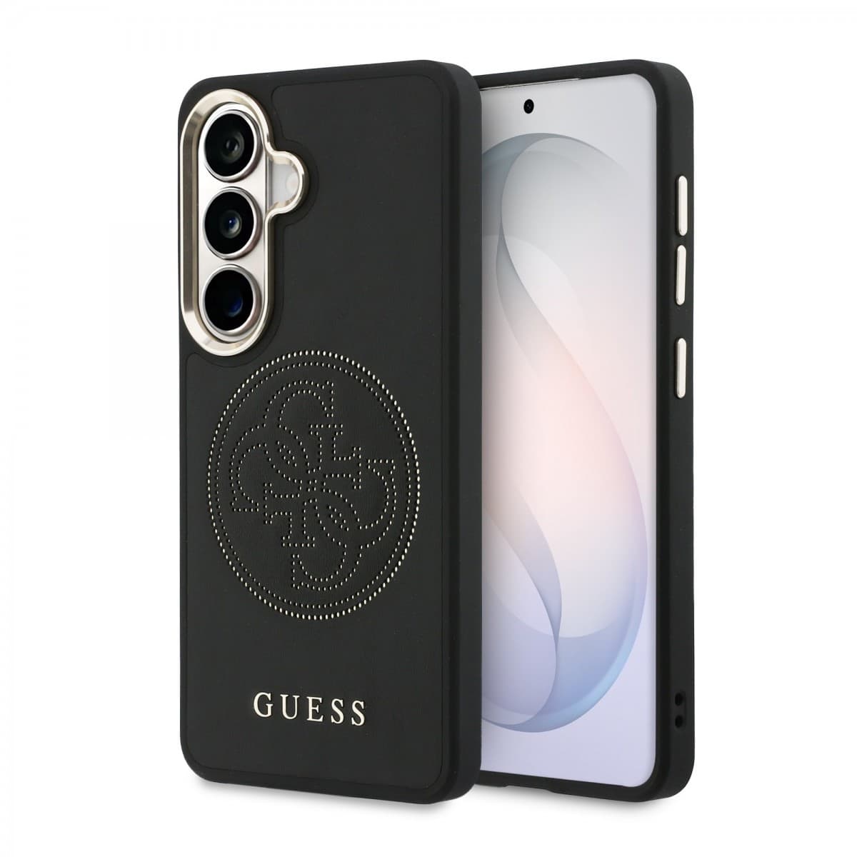 Zadní kryt Guess PU Perforated 4G Logo Magnetic pro Samsung Galaxy S26 černý - náhled 1