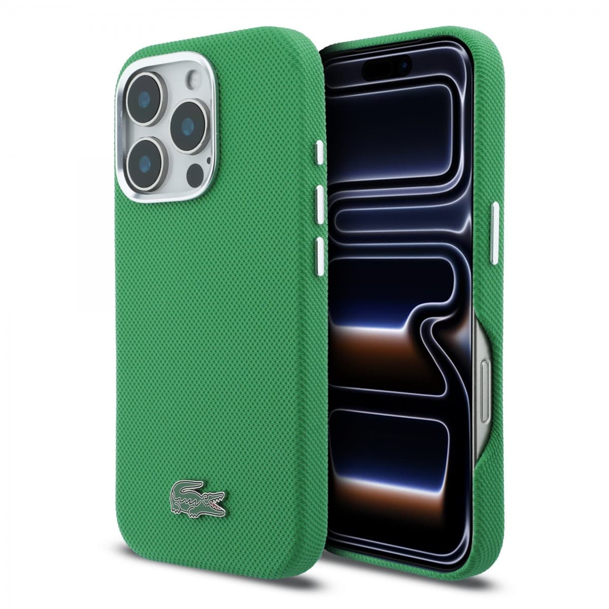 Zadní kryt Lacoste PVC Iconic Petit Pique Metal Logo MagSafe pro iPhone 16 Pro Max Estragon Green - náhled 1