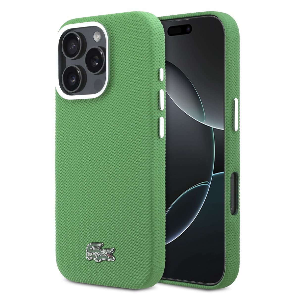 Zadní kryt Lacoste PVC Iconic Petit Pique Metal Logo MagSafe pro iPhone 16 Pro Estragon Green - náhled 1
