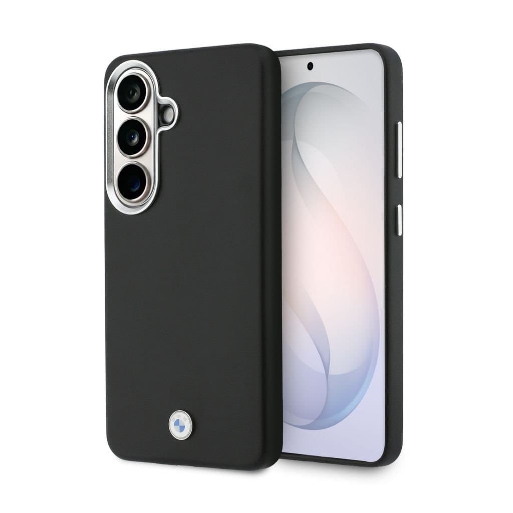 Zadní kryt BMW Signature PU Leather Metal Logo Magnetic pro Samsung Galaxy S26+ černý - náhled 1