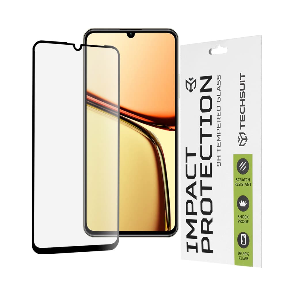 Techsuit - 111D ochranné sklo Full Cover / Full Glue - Realme C61 / Realme C63 - černé - náhled 1
