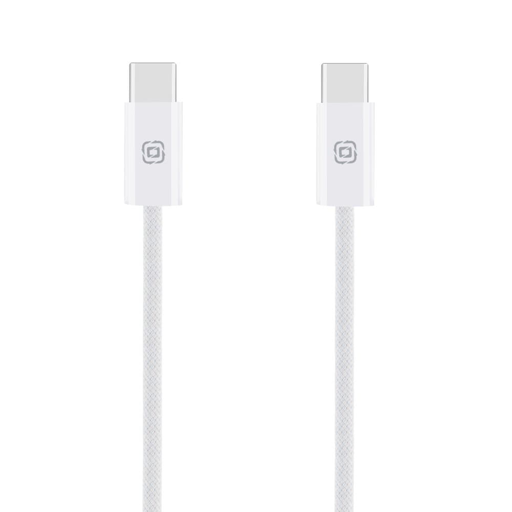 Kabel OBAL:ME Super Fast USB-C/USB-C pletený 100W 1m bílý