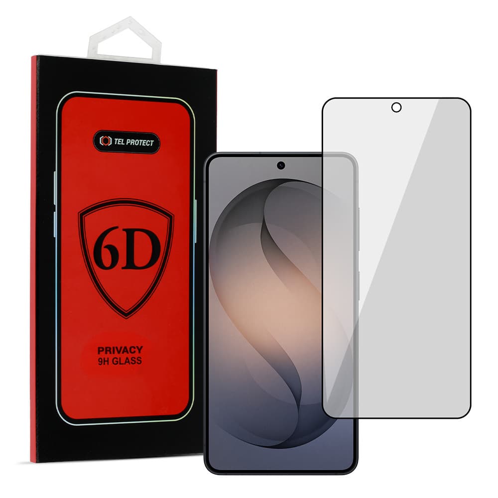 Ochranné tvrzené sklo Tel Protect Full Glue 6D Privacy pro Samsung Galaxy S26 Plus černý - náhled 1