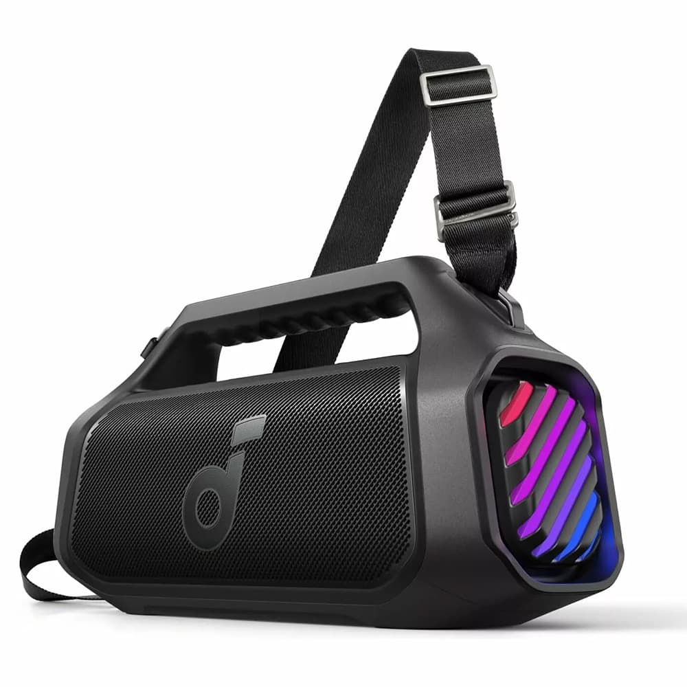 Anker - Bezdrátový reproduktor SoundCore Boom 2 Plus (A3134011) - Bluetooth 5.3, 140W, BassUp 2.0, Powerbanka, IPX7, RGB - Černá
