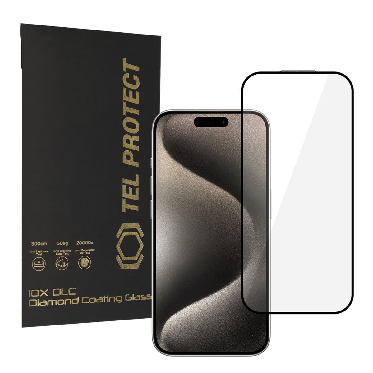 Tvrzené sklo Tel Protect 10X HD DLC s diamantovou vrstvou pro iPhone 15 Pro Max - náhled 1