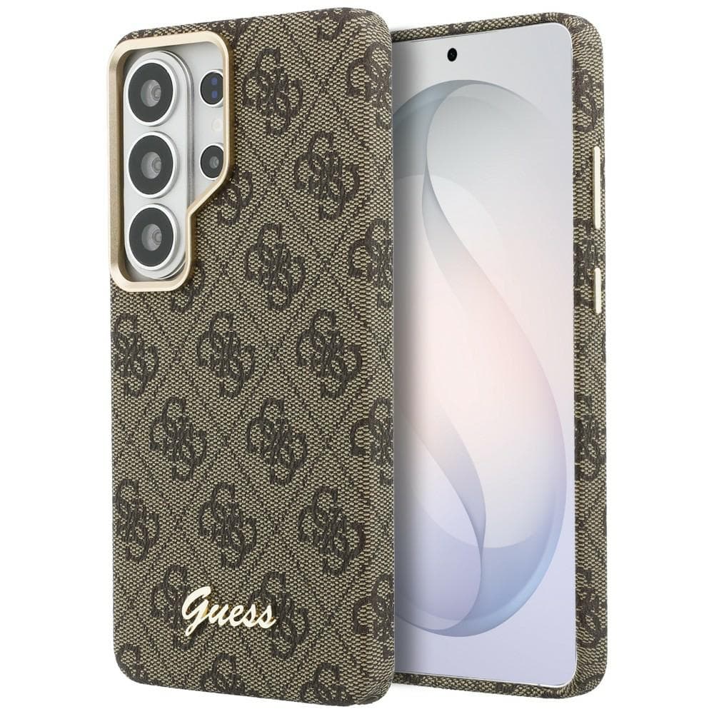 Guess - 4G Script MagSafe (GUHMS26S5P4FWMSW) - Samsung Galaxy S26 - Hnědá - náhled 1