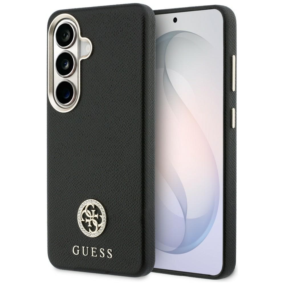 Guess - Rhinestone Round Logo (GUHMS26SPGCRMDEK) - Samsung Galaxy S26 - Černá - náhled 1
