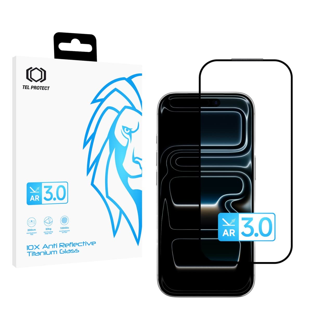 Ochranné tvrzené sklo Tel Protect 10X AR 3.0 AntiReflective Titanium pro iPhone 17 Pro Max - náhled 1