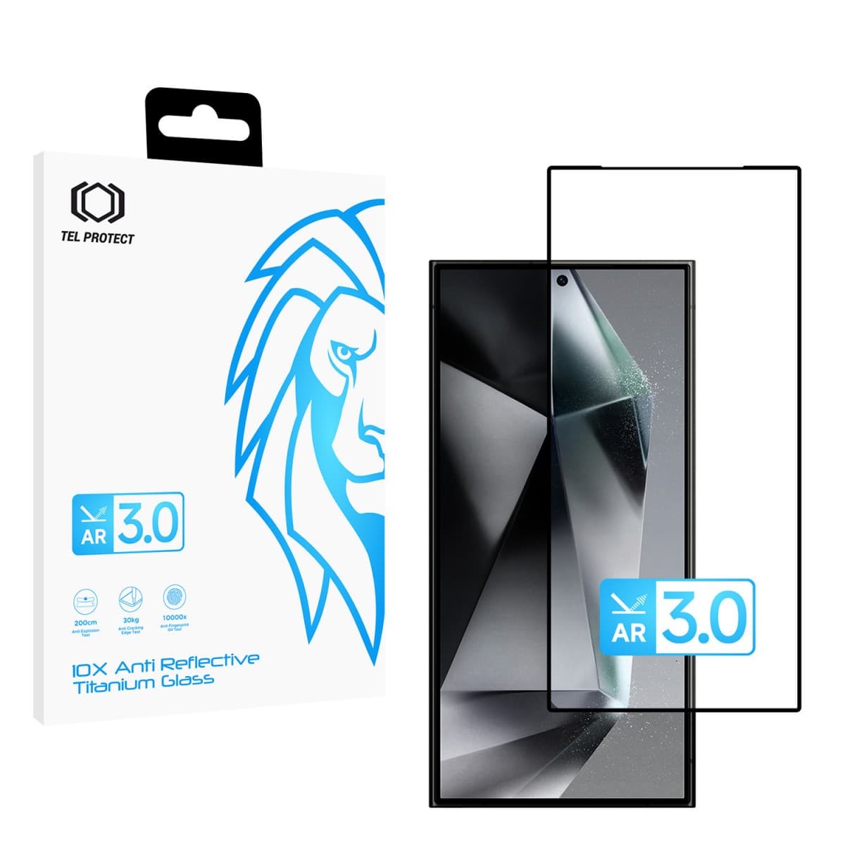 Ochranné tvrzené sklo Tel Protect 10X AR 3.0 AntiReflective Titanium pro Samsung Galaxy S24 Ultra - náhled 1