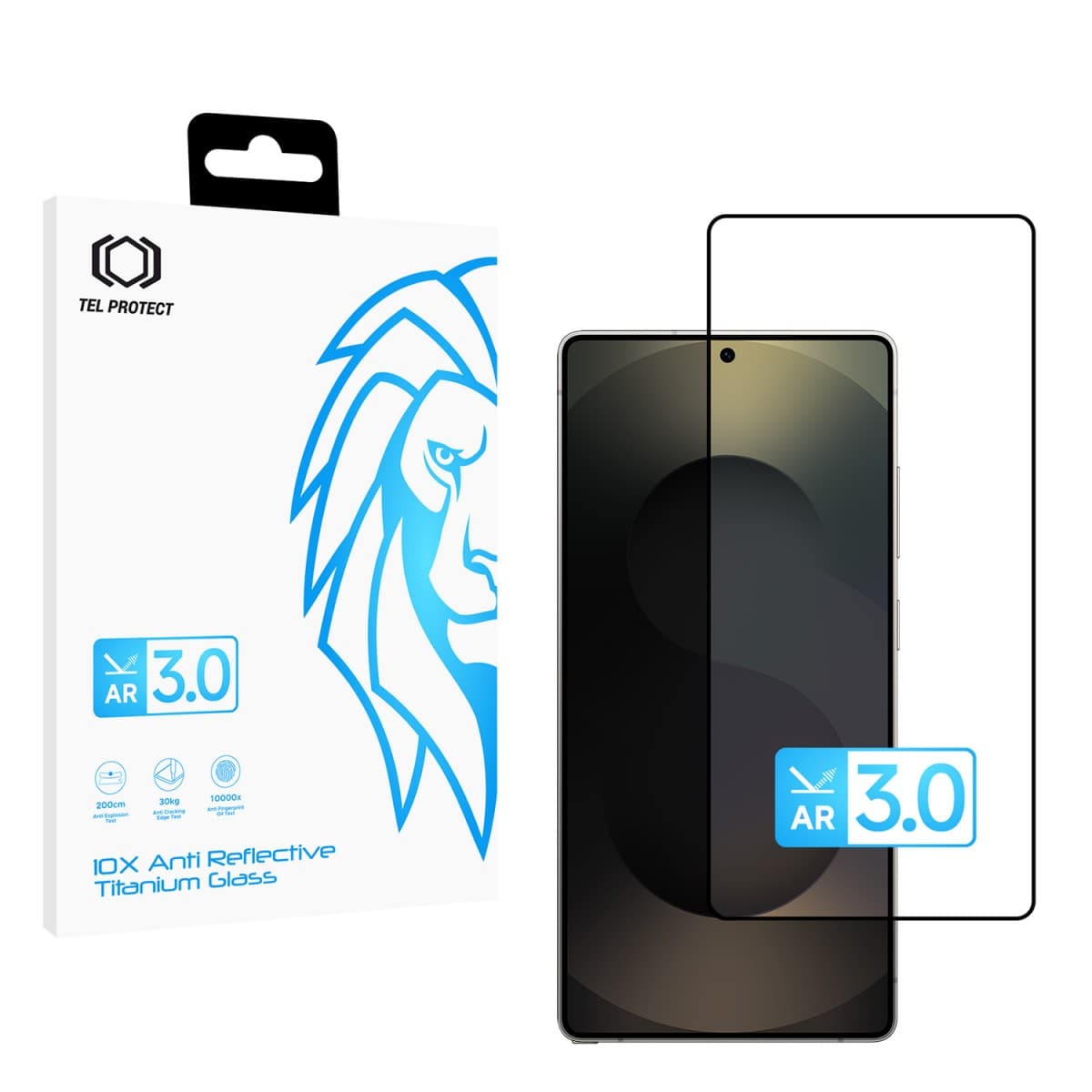 Ochranné tvrzené sklo Tel Protect 10X AR 3.0 AntiReflective Titanium pro Samsung Galaxy S25 Ultra - náhled 1