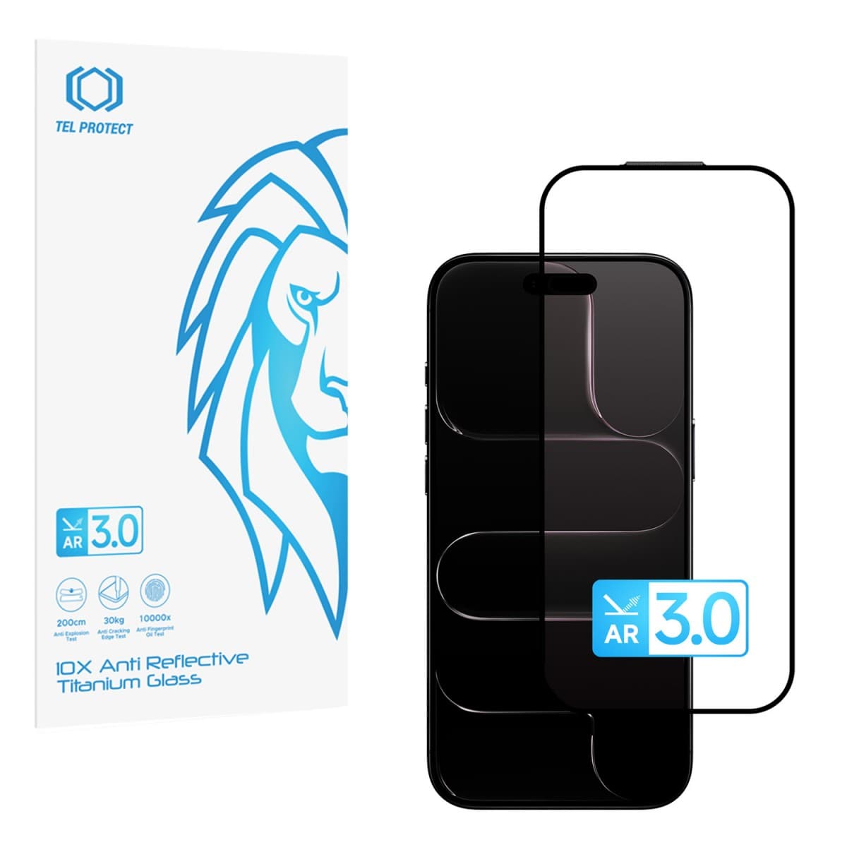 Ochranné tvrzené sklo Tel Protect 10X AR 3.0 AntiReflective Titanium pro iPhone 17 Air - náhled 1