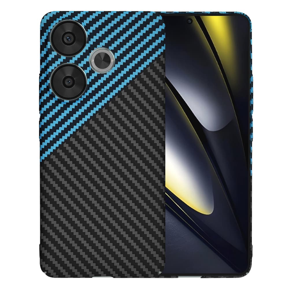 Kryt Techsuit - Carbonite FiberShell - Xiaomi Poco F6 Modrý - náhled 1