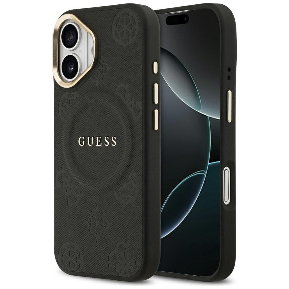 Kryt Guess - Peony Hot Stamp MagSafe (GUHMP17SPSAMSECK) - iPhone 17 Černý - náhled 1