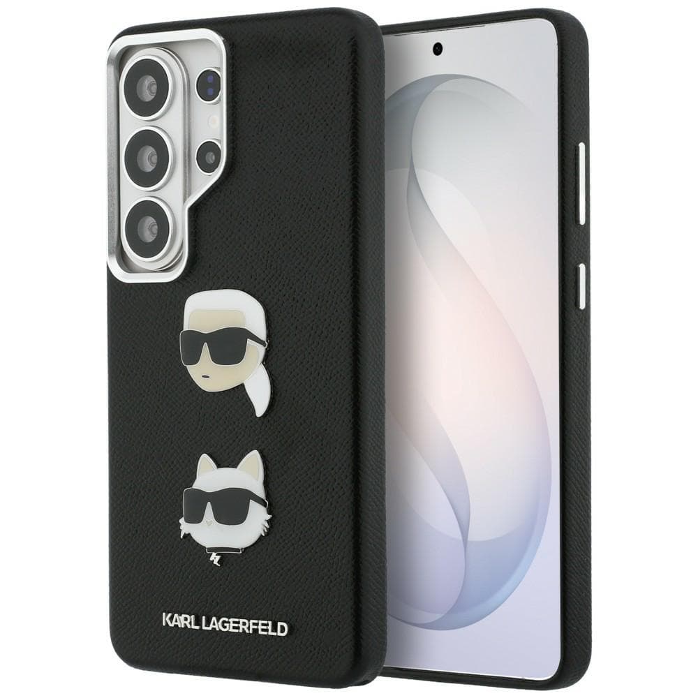 Kryt Karl Lagerfeld - Wrapped Leather Saffiano with K&amp;C Head Pin (KLHCS26LPSFDHPOK) - Samsung Galaxy S26 Ultra Černý - náhled 1
