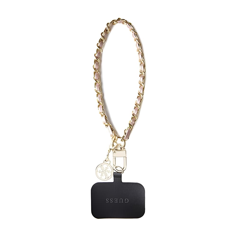 Řemínek Guess - Hand Strap Saffiano 4G Charm (GUOUCHSAMC4P) - Univerzální Černý - náhled 1