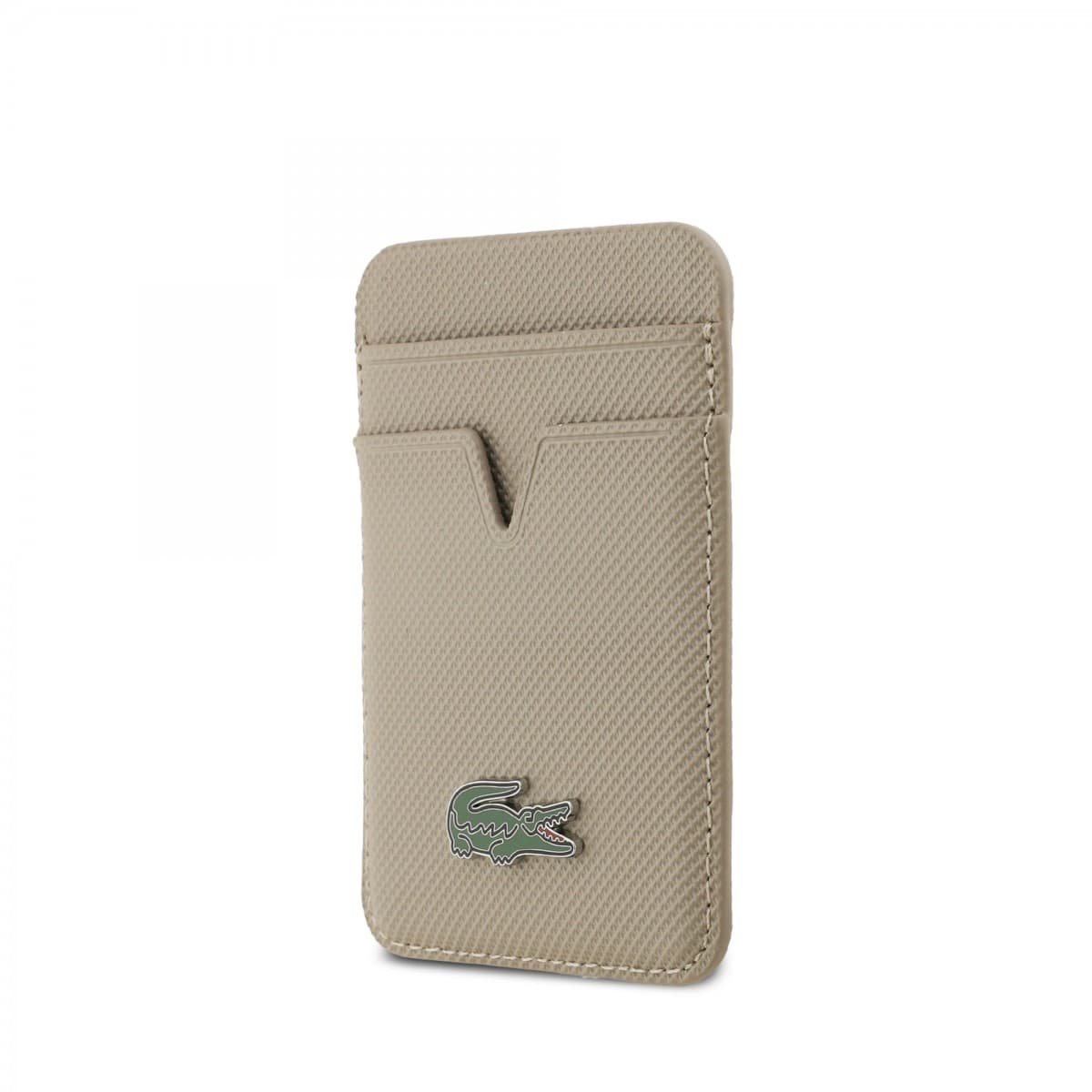 Peněženka Lacoste PU Iconic Petit Pique MagSafe šedohnědá - náhled 1