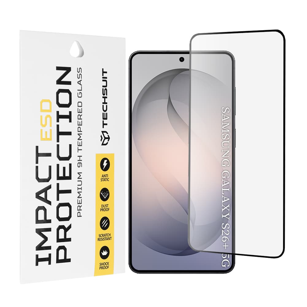 Tvrzené sklo Techsuit - ESD Glass - Samsung Galaxy S26 Plus Černé - náhled 1
