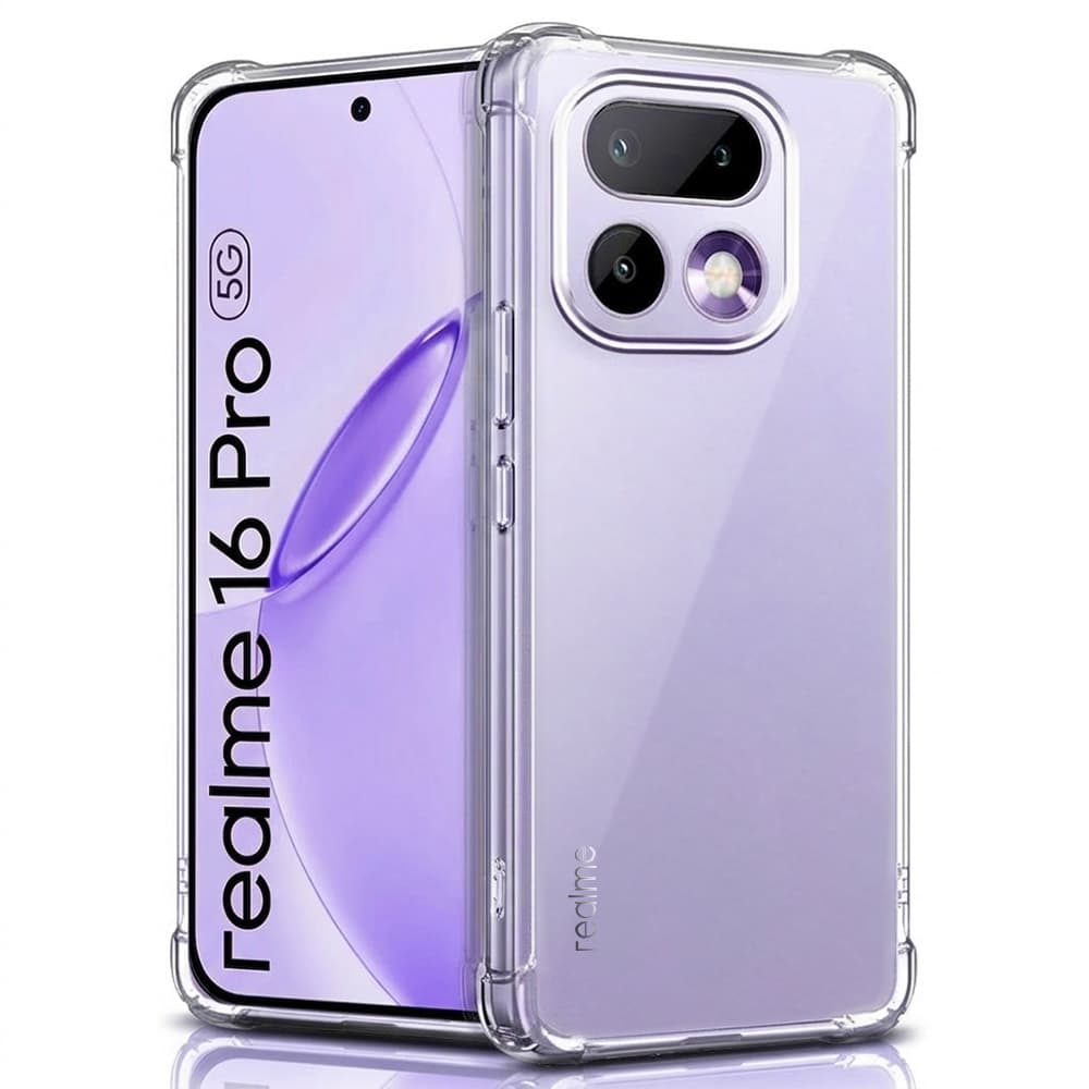 Kryt Techsuit - Shockproof Clear Silicone - Realme 16 Pro Průhledný - náhled 1