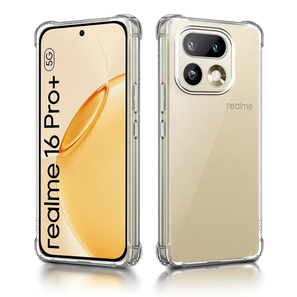 Kryt Techsuit - Shockproof Clear Silicone - Realme 16 Pro+ Průhledný - náhled 1