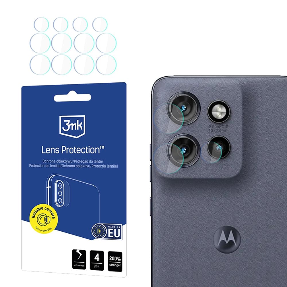 Ochranné sklo na fotoaparát 3mk - Lens Protection (4 pack) - Motorola Edge 60 Neo Průhledné