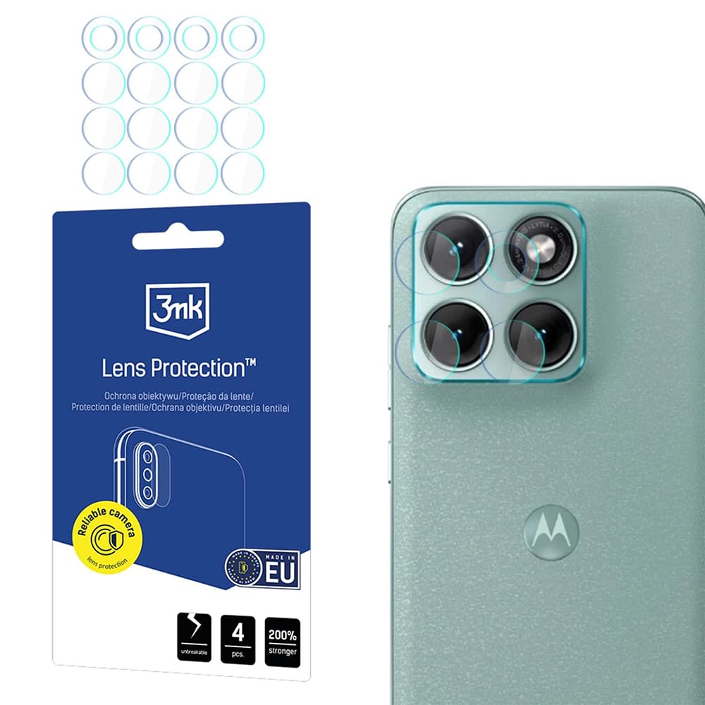 Ochranné sklo na fotoaparát 3mk - Lens Protection (4 pack) - Motorola Edge 70 Fusion Průhledné