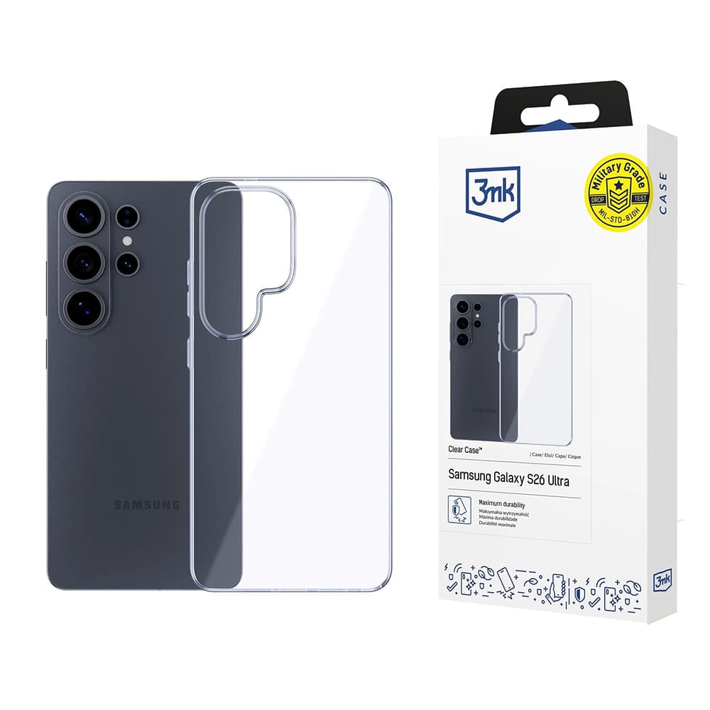 Kryt 3mk Clear Case - Samsung Galaxy S26 Ultra průhledný - náhled 1