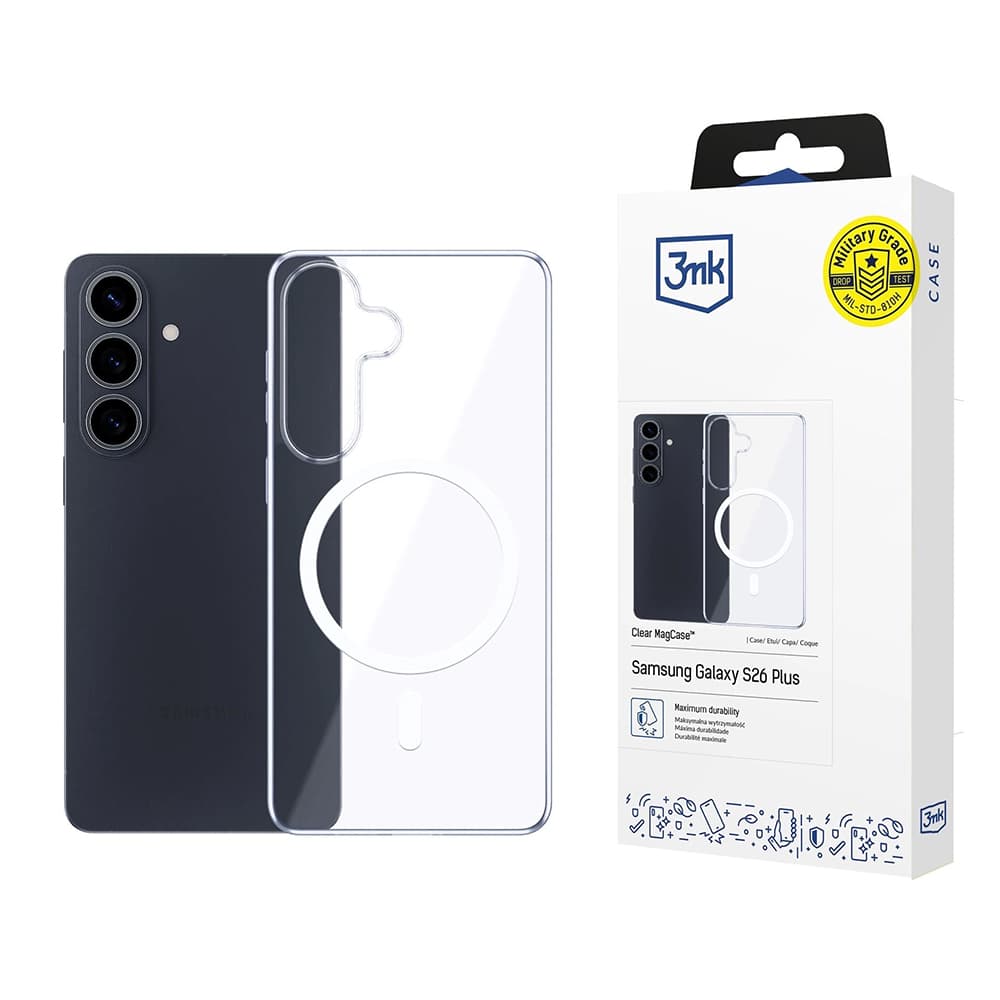 Kryt 3mk Clear MagCase - Samsung Galaxy S26 Plus průhledný - náhled 1