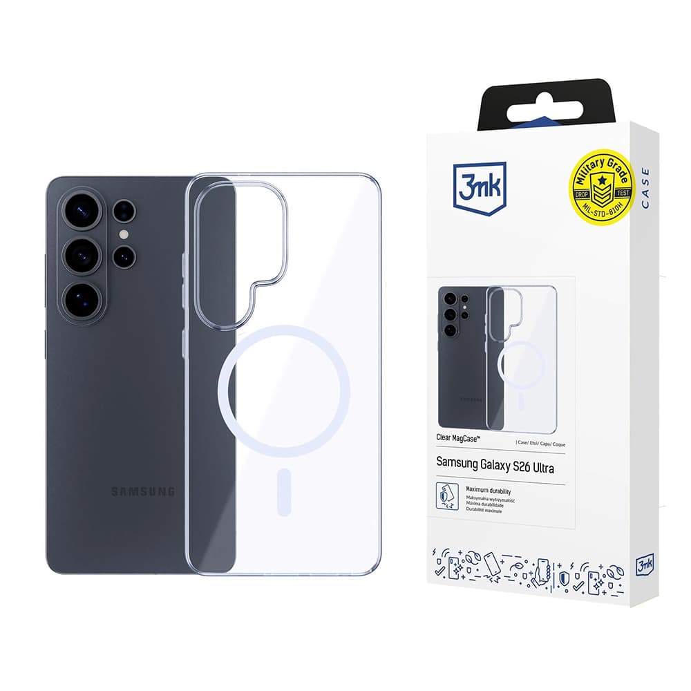Kryt 3mk Clear MagCase - Samsung Galaxy S26 Ultra průhledný - náhled 1