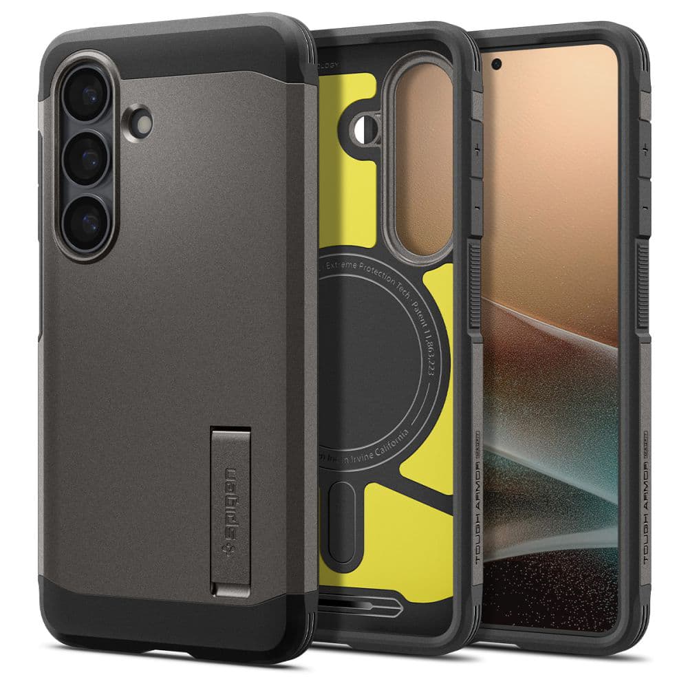 Kryt Spigen Tough Armor MagSafe (ACS10739) - Samsung Galaxy S26 Kovově šedý - náhled 1