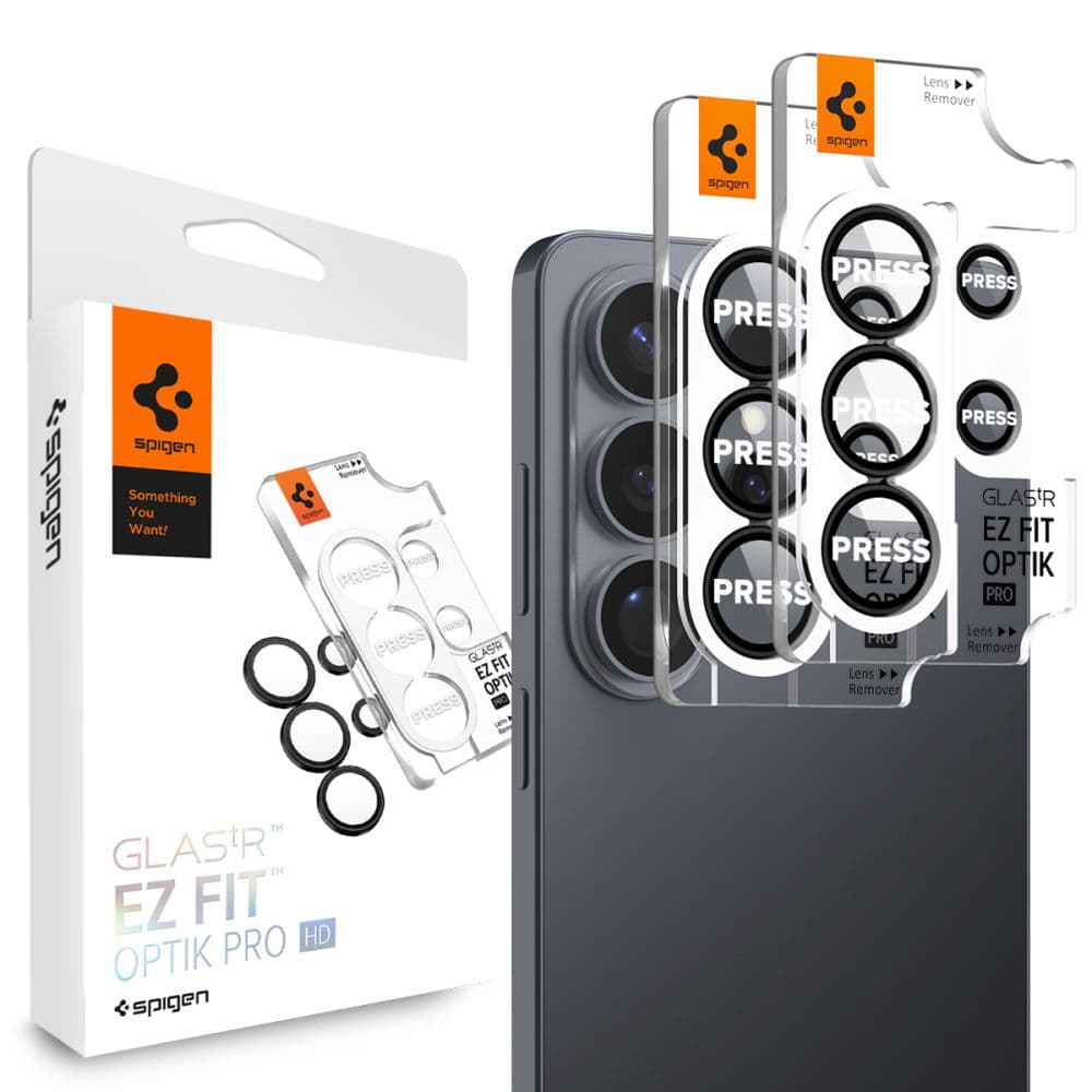 Tvrzené sklo na fotoaparát Spigen - (2 pack) Optik.tR EZ Fit Pro HD Camera Glass (AGL11076) - Samsung Galaxy S26 Ultra černé - náhled 1