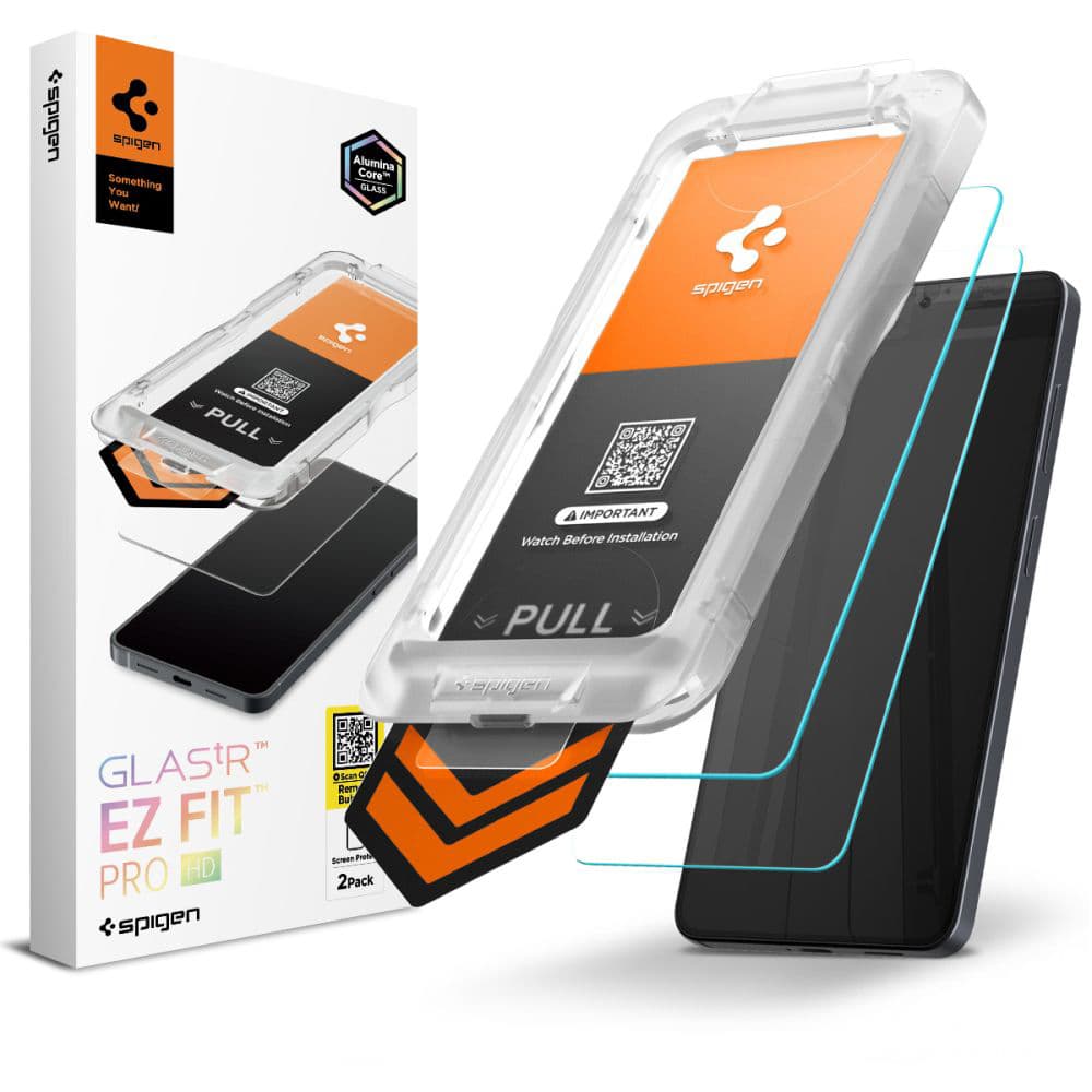 Tvrzené sklo Spigen - (2 pack) Glas.tR EZ-FIT Pro HD (AGL11095) - Samsung Galaxy S26 čiré - náhled 1