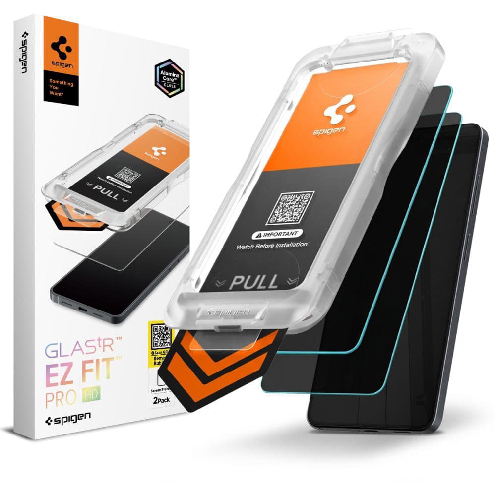 Tvrzené sklo Spigen - (2 pack) Glas.tR EZ-FIT Pro HD (AGL11085) - Samsung Galaxy S26 Plus privátní - náhled 1