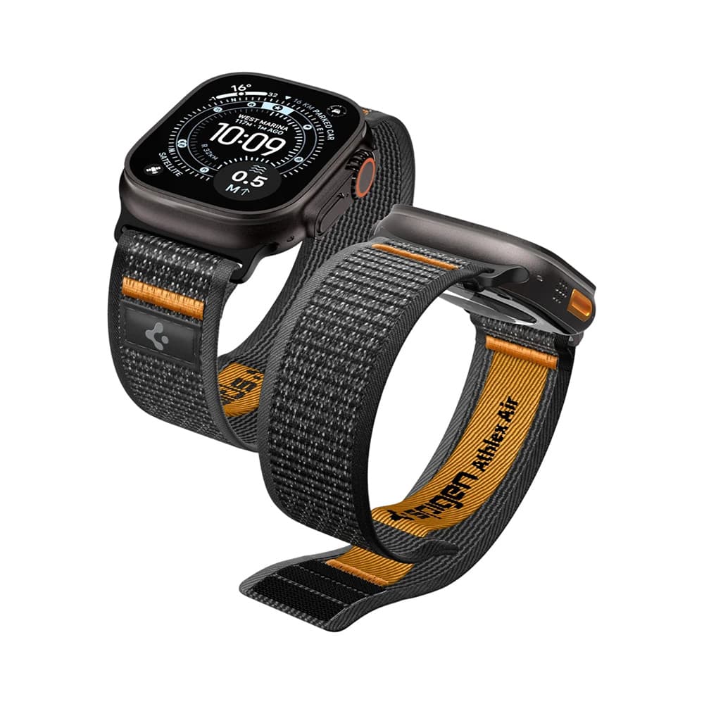 Řemínek Spigen - Athlex Air 2 (AMP10607) - Apple Watch 6/7/8/9/10/SE/SE 2/Ultra/Ultra 2/Ultra 3 (44/45/46/49mm) Aktivní oranžový - náhled 1