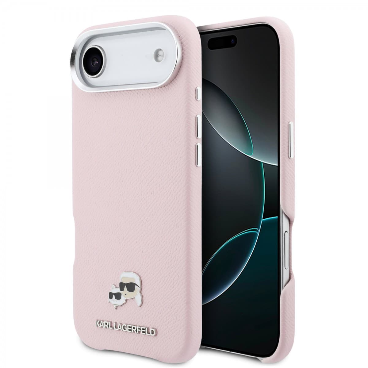 Zadní kryt Karl Lagerfeld PU Karl and Choupette Heads Pins MagSafe pro iPhone Air růžový - náhled 1