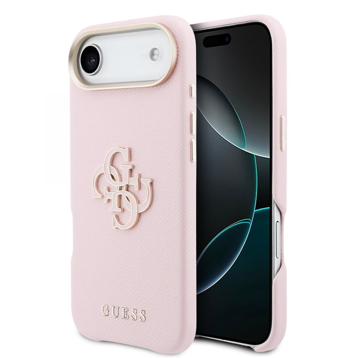 Zadní kryt Guess PU Resin Logo pro iPhone Air růžový - náhled 1