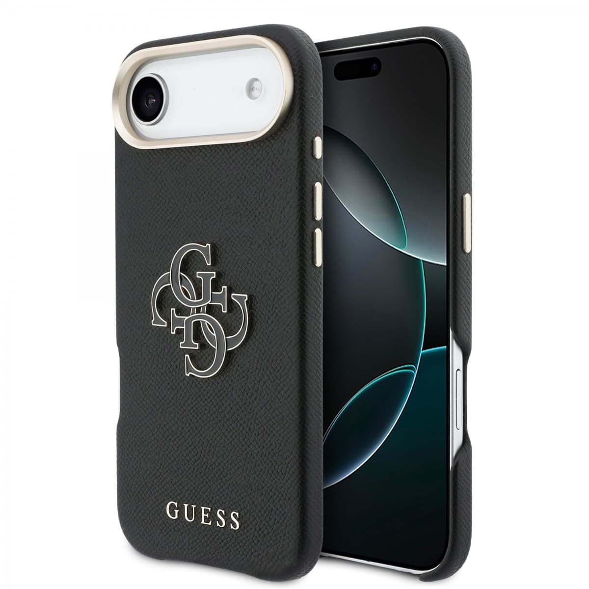 Zadní kryt Guess PU Resin Logo pro iPhone Air černý - náhled 1