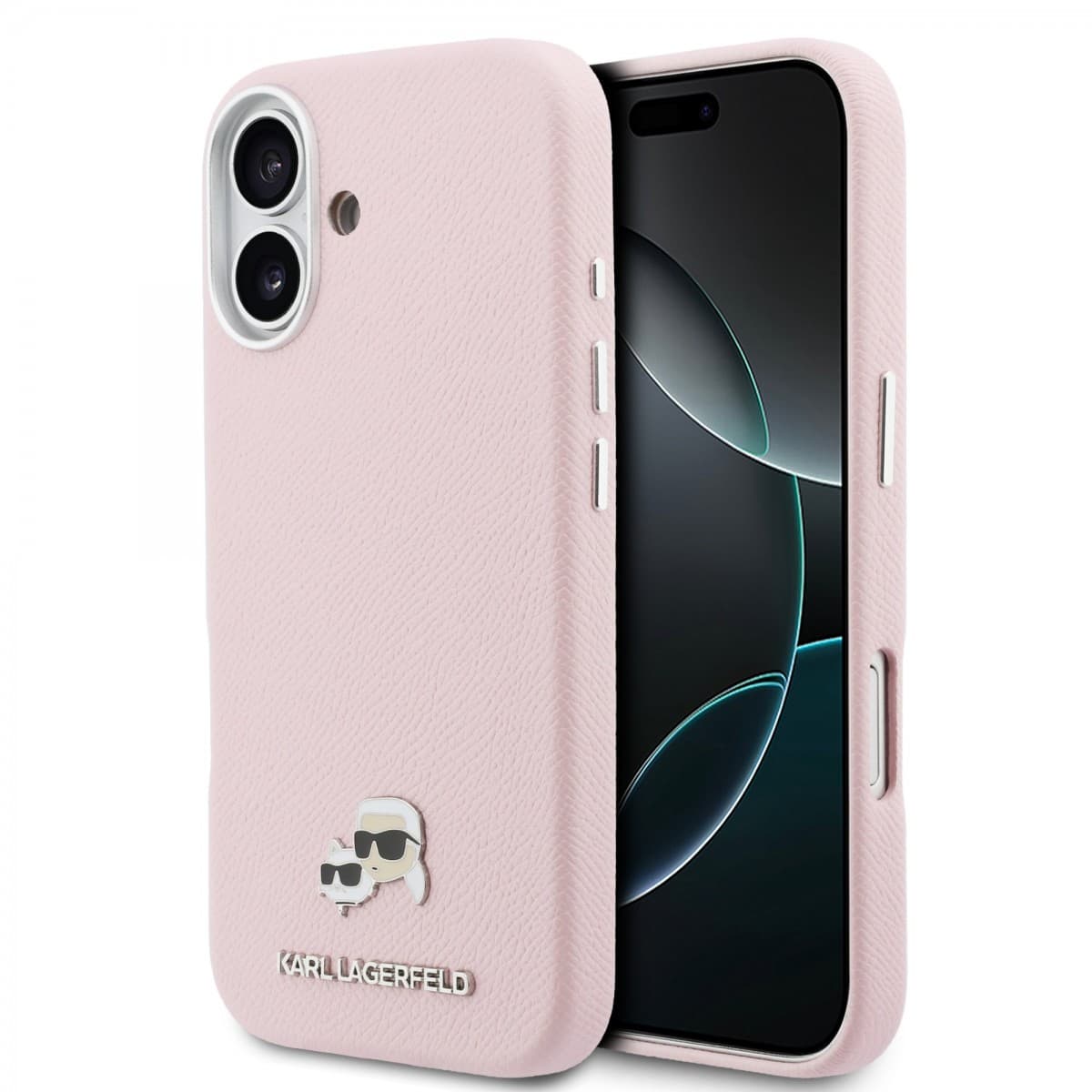 Zadní kryt Karl Lagerfeld PU Karl and Choupette Heads Pins MagSafe pro iPhone 17 růžový - náhled 1