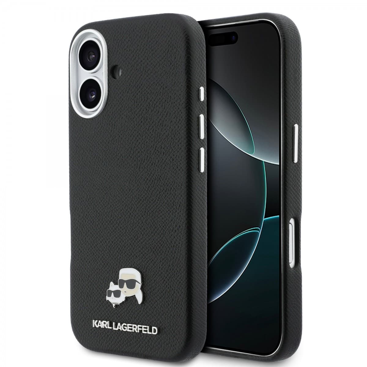 Zadní kryt Karl Lagerfeld PU Karl and Choupette Heads Pins MagSafe pro iPhone 17 černý - náhled 1