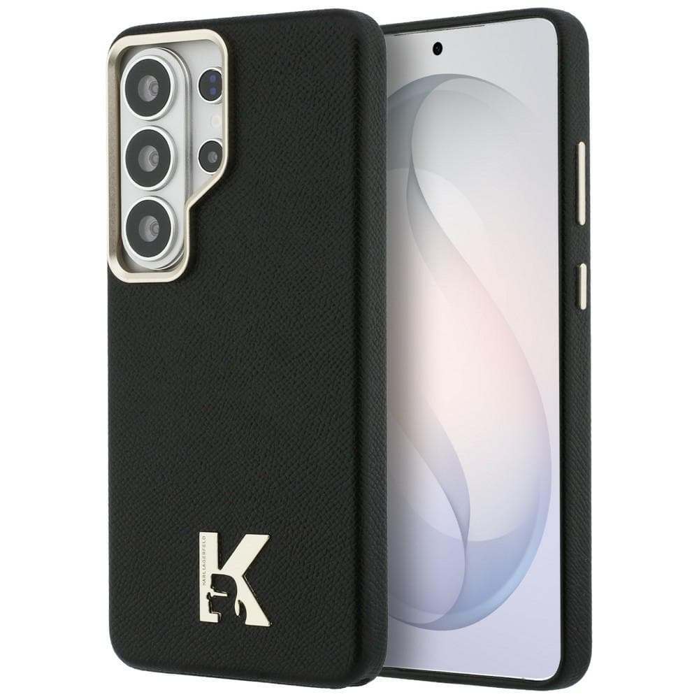 Kryt Karl Lagerfeld - Wrapped Grained Leather with K Head Logo MagSafe - Samsung Galaxy S26 Ultra černý - náhled 1